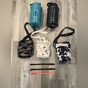 HydroJug 72 oz jug Water Bottles and Sleeves Set